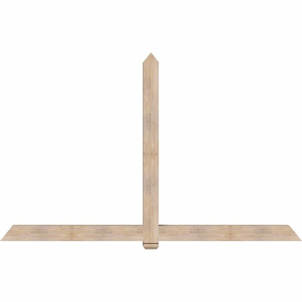 Ekena Millwork Eugene Smooth Timber Gable Bracket, Douglas Fir, 108"W x 68"H x 5 1/2"D x 5 1/2"F, 15/12 Pitch GBW108X68X0606EUG00SDF - main